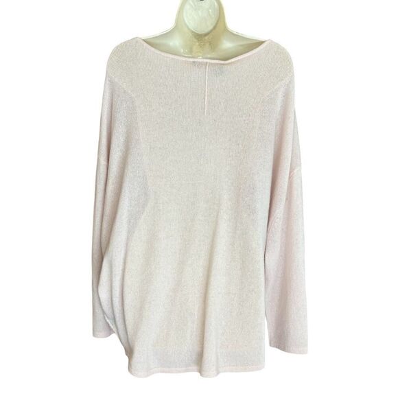 360 Cashmere Wide Neck Cashmere Sweater in Baby Pink NWT Size Large - Picture 2 of 5